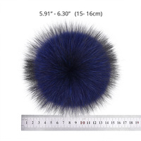 Pompon en fourrure de raton laveur et de renard véritable, personnalisé en usine, avec bouton, boule de fourrure colorée et volumineuse pour bonnets, accessoires en fourrure DIY