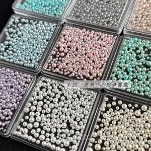 Charmes pour ongles en résine miniature colorés TSZS, mélange de tailles, rose, blanc, bleu, couleurs <span class=keywords><strong>macaron</strong></span> 3D, décoration pour ongles en perles - Product Image 3