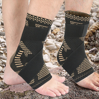 Chaussettes de compression infusées de cuivre Sports Fitness Foot Cheville Support Brace