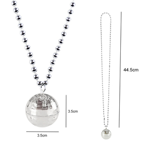 Kalung bola disko LED Mardi Gras Glow-in-the-Dark <span class=keywords><strong>Bead</strong></span> perhiasan pesta dansa perlengkapan dan aksesori kostum untuk hadiah - Product Image 5