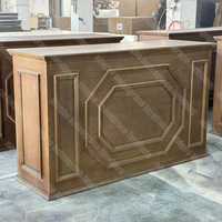 Nouveau design populaire en bois mariage événement bar table location bar en bois