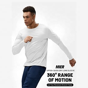 Benutzer definierte Herren 100% Polyester Schnellt rockn endes UV-T-Shirt UPF 50 Sonnenschutz Workout Outdoor Running Langarm T-Shirts - Product Image 6