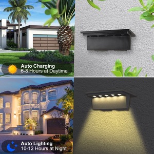 Lámpara Solar LED para Escaleras, Lámpara de Pared Impermeable para Exteriores, Lámpara de Jardín, Terraza, Barandilla, Escalón, Paisaje, Balcón, Valla - Product Image 6