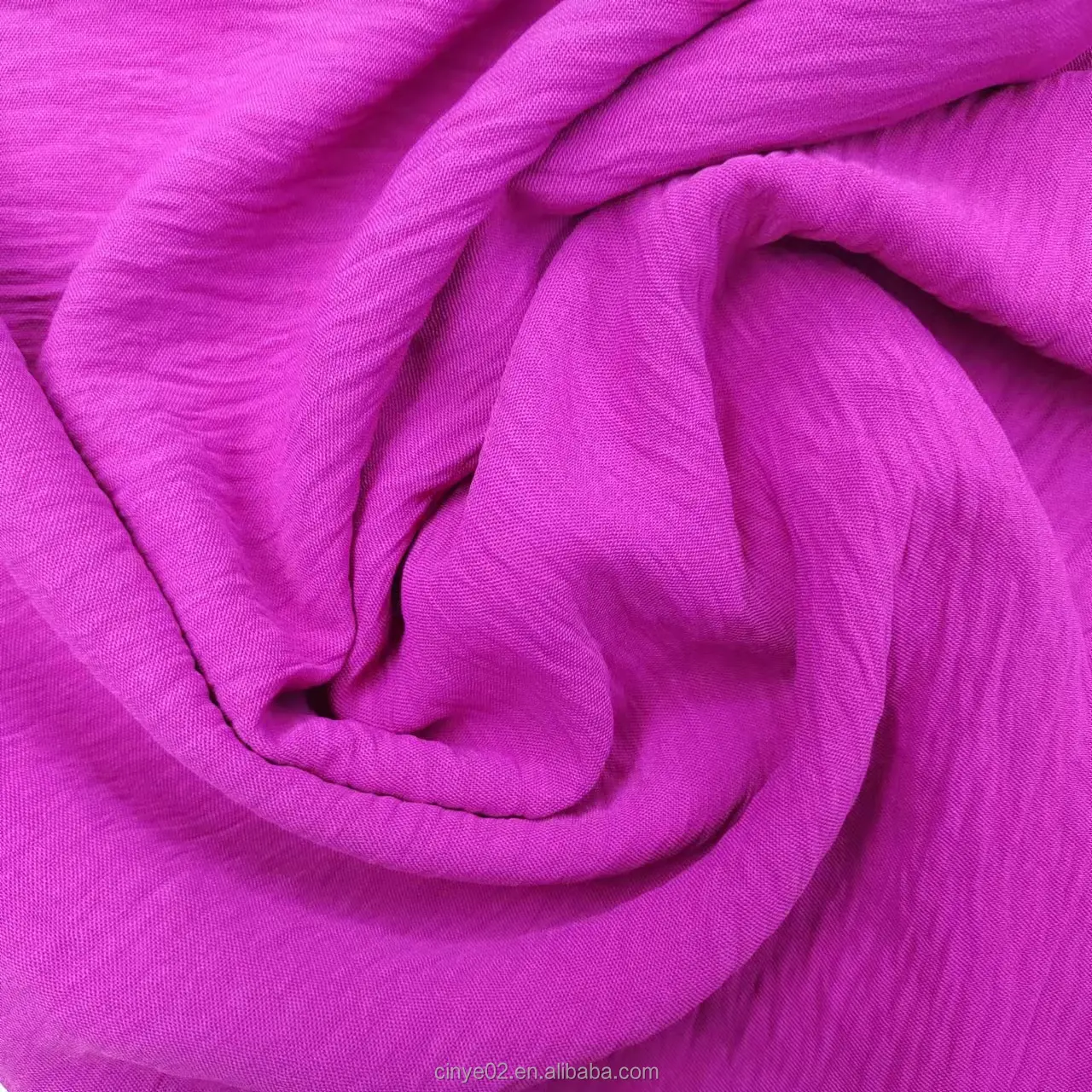 Crinkle vải đồng bằng nhuộm Polyester nghiền nát cey Polyester Đồng bằng chất liệu 180D cey Crinkle Spandex Crepe nhuộm kain