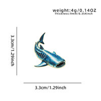 Épingles en émail en gros, vente en gros d'usine, badge requin baleine, épingle de revers, animal marin, vie marine, récif, animal marin, épingle en métal
