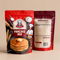 Sachet Doypack personnalisé pour mélange de crêpes, sachet plat, emballage alimentaire de qualité alimentaire