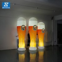 Canettes de bière géantes gonflables Ballon publicitaire Bouteille de vin Festival Décor de scène Accessoires Tasse à bière gonflable pour décoration de magasin
