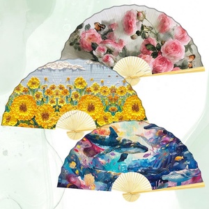 Nuevo patrón 0,9*1,6 M ventilador colgante gran pliegue estilo chino estudio Prop ventilador de bambú de mano ventilador decorativo boda - Product Image 5