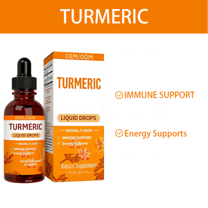 Gouttes buvables de curcuma pour adultes - Soutient la santé immunitaire et la production d'énergie - Saveur originale - Flacon de 60 ml - Dose de 2 ml - Product Image 4