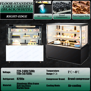 1.8m Commercial Stainless Steel Double <b>Door</b> Cake Shops Kitchen Machines LED <b>Lighted</b> Bread Display Refrigerator - Product Image 4