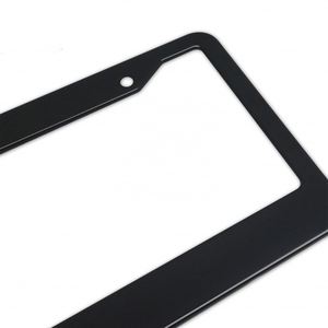 Cadre de plaque d'immatriculation universel personnalisé avec logo, résistant aux intempéries, support de plaque de voiture en métal avec impression UV, vente en gros d'usine - Product Image 3