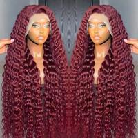 Perruques en cheveux naturels bouclés birmans en gros, perruques frontales HD 13x4 13x6 à double trame, fournisseur de perruques sans colle en cheveux humains