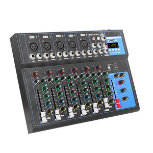 F7 professionale DJ Controller 4/7/8 <span class=keywords><strong>USB</strong></span> Console <span class=keywords><strong>Audio</strong></span> Mixer Live registrazione scheda <span class=keywords><strong>Audio</strong></span> per l'elettronica di consumo - Product Image 2