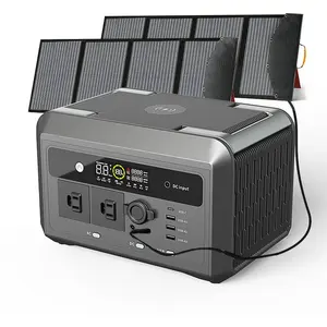 LiFe4PO Batterij En Multifunctionele 600W Portable Power Station Generator Zonnepaneel Opladen