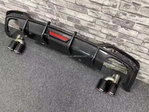 Diffuseur en Fiber de carbone de pare-chocs arrière de voiture noire pour diffuseur arrière <span class=keywords><strong>Audi</strong></span> B9 A5 S5 - Product Image 3