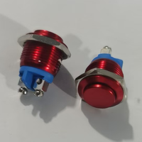 Interrupteur à bouton-poussoir en laiton étanche, non éclairé, à bornes à vis, commande électronique, 12 mm, 16 mm, 19 mm