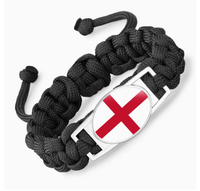 Bracelet en paracorde réglable de style occidental avec drapeau uruguayen, drapeaux nationaux et logos de clubs de football européens