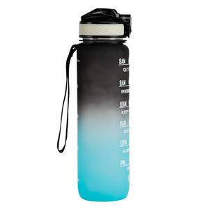Fitness Time Maker Tritan sk pc Bpa Free plastica proteina Logo personalizzato 32oz 1000ml 1 lettiera bottiglia d'acqua motivazionale per lo Sport - Product Image 4