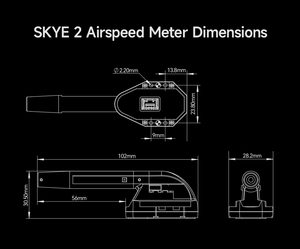 Cuav เซ็นเซอร์วัดความเร็วลม SKYE2อัจฉริยะ, เซ็นเซอร์ดิจิตอลอุตสาหกรรมสำหรับโดรน VTOL - Product Image 5