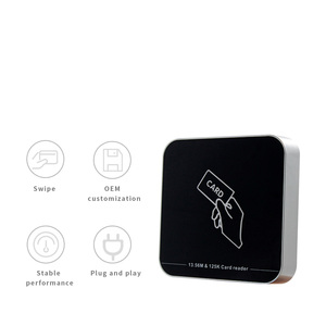 이중 주파수 125Khz EM4100 ID 스마트 카드 리더 13.56mhz MF/IC <span class=keywords><strong>RFID</strong></span> NFC USB 인터페이스 데스크탑 리더 - Product Image 5