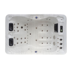 高品質のマッサージワールプールバスタブ自立型2人用ホットタブ屋外スパLEDライト滝付き - Product Image 3