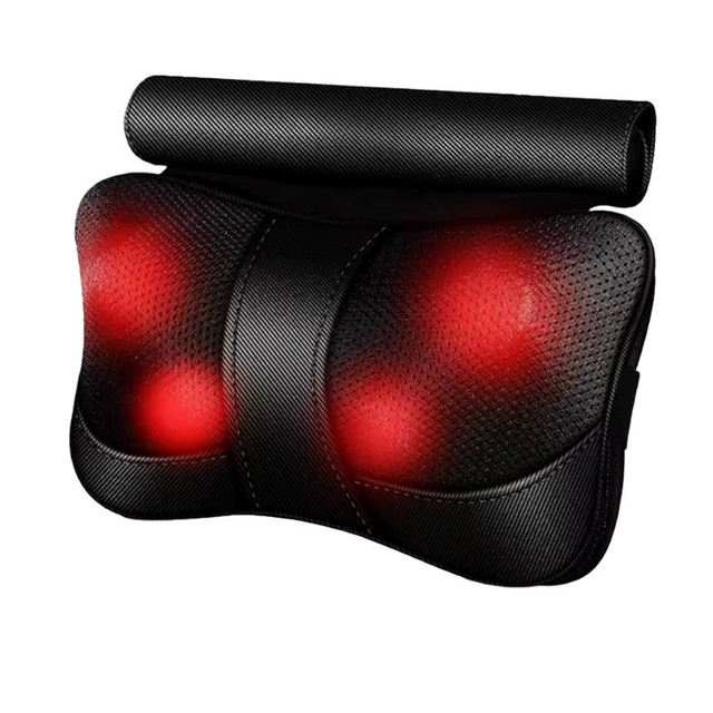 Factory Wholesale Intelligent Adjustable Neck Massage Pillow-Portable Heated Shiatsu Massager with Timing Control