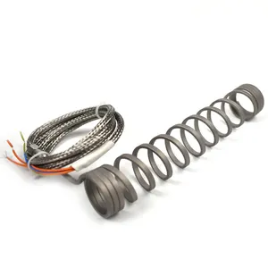 BRIGHT High Quality 220V 600W Spring Hot Runner Coil Heater with 1m Long Metal Braided Wire