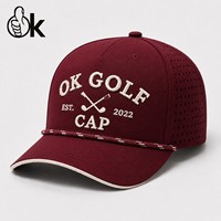 Gorra de Béisbol Unisex Ajustable Personalizada con 5 Paneles, Bordada, con Cuerda, Gorras Deportivas de Golf, Perforada con Corte Láser, Estilo Dad Hat