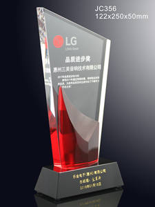 รางวัลคริสตัล K9 สลักข้อความตามสั่ง พร้อมแผ่นโลหะสำหรับของที่ระลึก ขายส่ง - Product Image 3