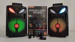 <span class=keywords><strong>Altavoz</strong></span> inalámbrico Bafle de graves, Subwoofer con batería recargable, luz Led, carrito de conciertos, 8 pulgadas - Product Image 2
