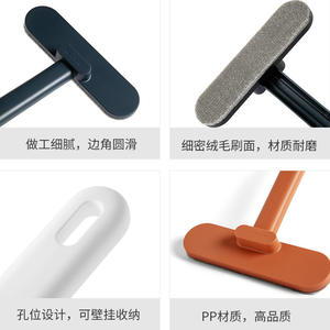 Brosse de nettoyage de vitres hybride à long manche, microfibre, double face, utilisation humide et sèche, pour le nettoyage des écrans de fenêtres, fabriquée au Zhejiang - Product Image 2