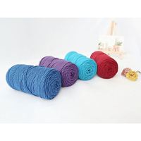 Haute qualité 100% coton macramé corde 2MM filé cardé teint fantaisie couture tricot tissage fil pour tricot à la main compétitif