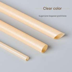 Pajitas de Pulpa de Caña de Azúcar Minimalistas para Fiestas, Desechables, Totalmente Clásicas, Biodegradables, Ecológicas, Paquete de 500 Unidades, Varios Tamaños, Sin Residuos - Product Image 2