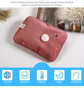 Bolsa de <span class=keywords><strong>agua</strong></span> <span class=keywords><strong>caliente</strong></span> eléctrica de PVC, botella de <span class=keywords><strong>agua</strong></span> <span class=keywords><strong>caliente</strong></span> con piel de conejo, bolsillo cálido y cómodo que se puede poner en las manos, nuevo diseño - Product Image 3