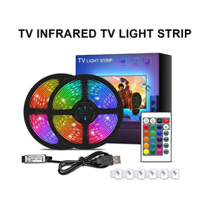 Hot Sales 5050 DC5V IP65 Flexible RGB <b>TV</b> <b>Backlight</b> Kit USB <b>Led</b> Strip Lights With 24 Key IR Remote Controller - Product Image 2
