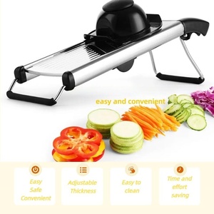 5 in 1 Adjustable Stainless Steel Manual Mandoline Fruit and <b>Vegetable</b> <b>Slicer</b> for Salad Kitchen Prep - Product Image 2