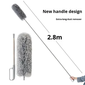 क्लेयर 2026 नए डिजाइन माइक्रोफाइबर पंख डस्टर स्टेनलेस स्टील टेलीस्कोपिक हैंडल घरेलू छत के लिए गैर-शेडिंग - Product Image 1