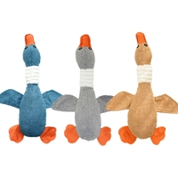 Jouet pour chien en peluche d'oie sauvage grinçant des dents jouets à mâcher pour chien résistant aux morsures