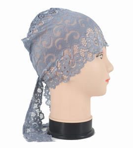 मुस्लिम महिलाओं के लिए फूलों की शैली बोनट के साथ स्ट्रेची टोपी के साथ गर्म बिक्री आंतरिक हिजाब फीता कपड़े - Product Image 5