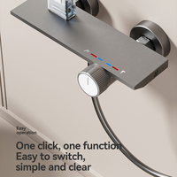 Nouveau design 3024 – Mitigeur de douche chaud/froid en aluminium spatial résistant à la corrosion avec barre coulissante pour salle de bain domestique