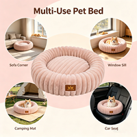 Lit pour animaux de compagnie de luxe en peluche, multi-tailles, doux, chaud, anti-anxiété, pour chiens et chats de petite et moyenne taille, pour la maison et l'intérieur