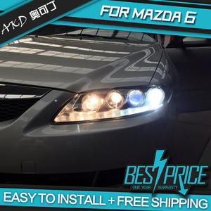 AKD modelo de coche para <span class=keywords><strong>Mazda</strong></span> <span class=keywords><strong>6</strong></span> Mazda6 2004-2013-LED faro DRL niebla lámpara de señal de vuelta de luz baja y alta Beam proyector 4 lente - Product Image 5