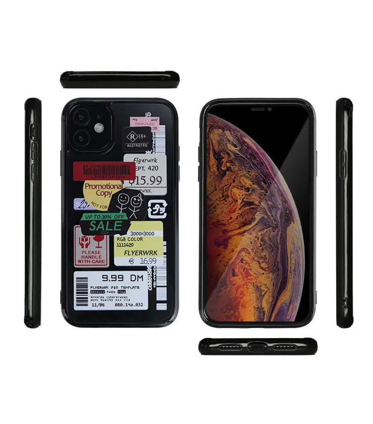 IPhoneケースエポキシ携帯電話ケースUV印刷中国工場処理に適した新しいトレンディなブランドケース