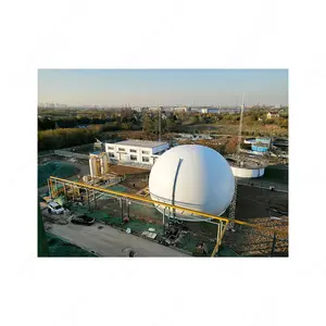 1000m3 Double Membrane Biogas Storage Holder home use waste biogas digester system with toilet