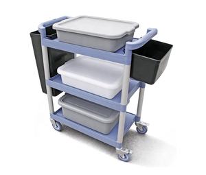 Dịch vụ nhựa Giỏ đôi xô thương mại vệ sinh khách sạn <span class=keywords><strong>Rubbermaid</strong></span> janitorial thu thập làm sạch xe đẩy - Product Image 3