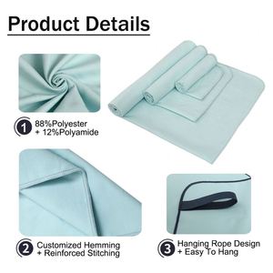Serviette de sport en microfibre tissée personnalisée, serviette carrée douce à séchage rapide pour le camping et les entraînements en plein air - Product Image 2