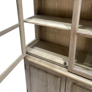 American Style Rural <b>Solid</b> <b>Wood</b> Office <b>Bookcase</b> Storage Cabinet Dining Cabinet - Product Image 6