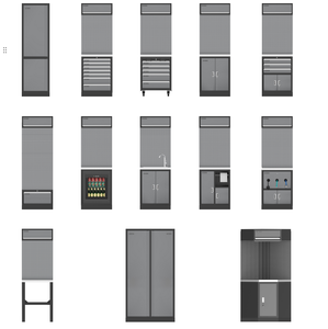 Customizable Modular OEM Garage Cabinet System Cold Rolled Steel <strong>Pegboard</strong> Multi-Drawer Tool Chest Tall Storage Cabinets Full - Product Image 6