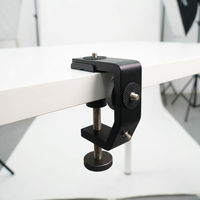 Simock Support de bureau universel à vis 1/4 avec pince en C pour caméra, idéal pour le vlogging, le streaming en direct, la photographie en studio et la lumière de studio - Accessoire de studio photo