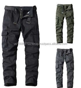 Factory Custom Logo High Waist Casual Eco-Friendly Breathable <b>Cargo</b> Pockets Straight Men's <b>Jogger</b> <b>Pants</b> Spring Summer Autumn - Product Image 3